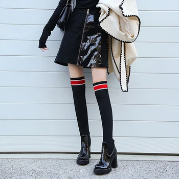 

2020 Winter Over The Knee Women Boots Stretch Fabrics High Heel Slip On Shoes Pointed Toe Woman Long Boots Size 34-42