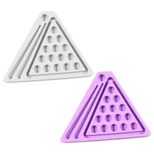 Billiard Balls Set Resin Casting Mold Pool Table Triangle Ball Rack Candle Soap Silicone Mould Billiard Balls Set Mold