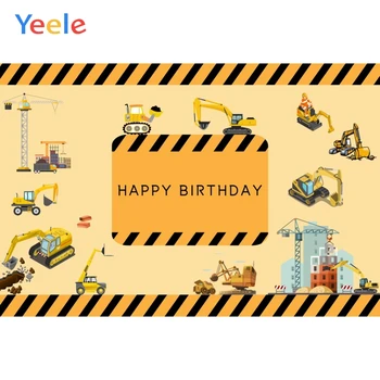 

Yeele Photozone for Baby Tractor Excavator Child Birthday Party Photography Background Photographic Backdrops Photo Studio Props