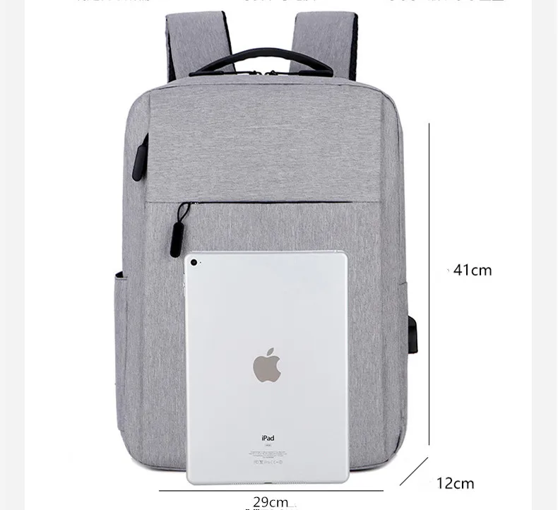 SKOANBE Backpack Men's Leisure Outdoor USB Charge Charging Sports Backpack Business Computer Bag Travel Bag External Outside Bag