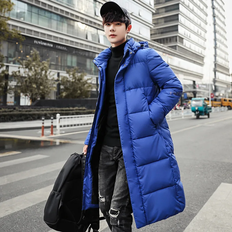 Autumn Winter Men's Long Jacket Parkas Men Warm Casual Parka Coat Medium-Long WaterProof Thickening Hat Jacket Parka Men