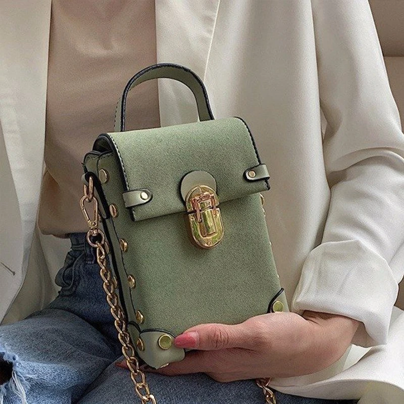 

Scrub Leather Simple Mini Bags Bolsa Femininas Messenger Crossbody Bag For Women Small Money Clutch clamp for money card holder