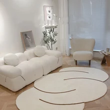 Nordic Einfache Wohnzimmer Teppich Decor Weiß Unregelmäßigen Schlafzimmer Teppich Moderne Nacht Kaffee Tisch Boden Matte Mädchen Zimmer Schöne Matte