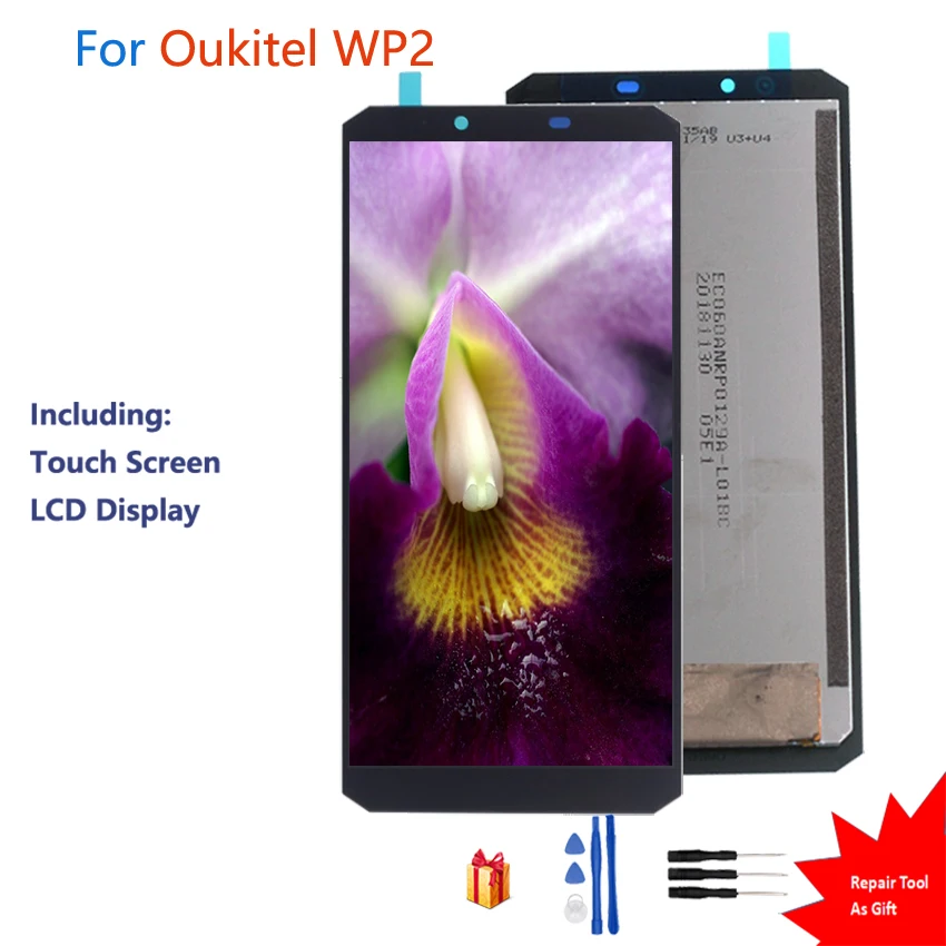 

Original For Oukitel WP2 Display Touch Screen LCD Digitizer Assembly Touch Screen LCD Display For Oukitel WP2 Display Free Tools