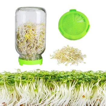 

Behogar 6PCS Plastic Sprouting Mesh Strainer Lid Caps Covers Compatible with Mason Jars 86mm Wide Mouth Canning Jars Accessories