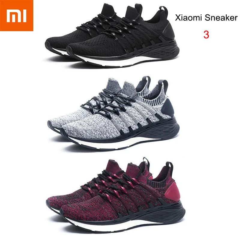 Новые Xiaomi Mijia кроссовки 3 мужские уличные спортивные Uni-moulding 3D Fishbone замок система Вязание верхние мужские кроссовки