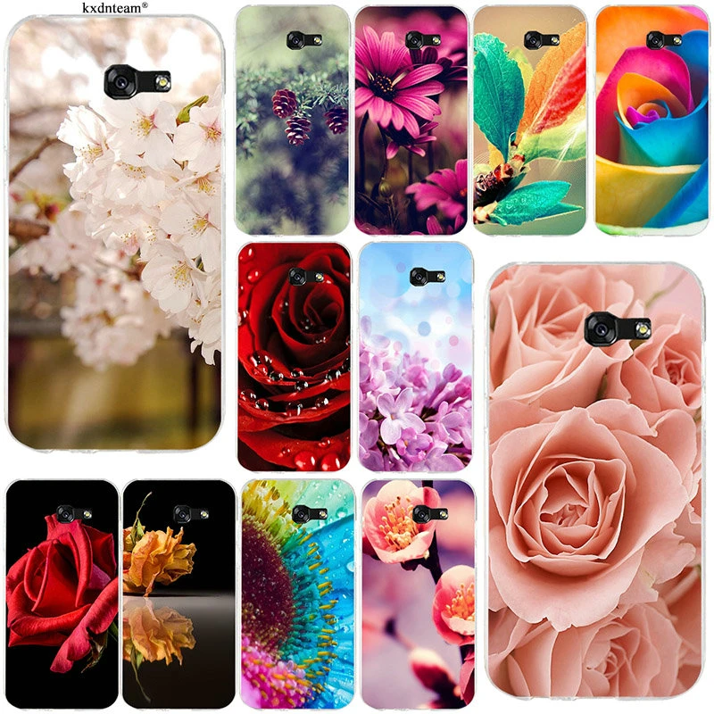Beautiful Flowers Pink Roses Sakura Soft Tpu Silicon Phone Cases For Samsung Galaxy A3 A5 A7 2016 2017 Core 8262 850 Grand I9082 Half Wrapped Cases Aliexpress