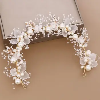 

Flower Leaf pearl Hair Hoop Headband Hairband for Women Girls