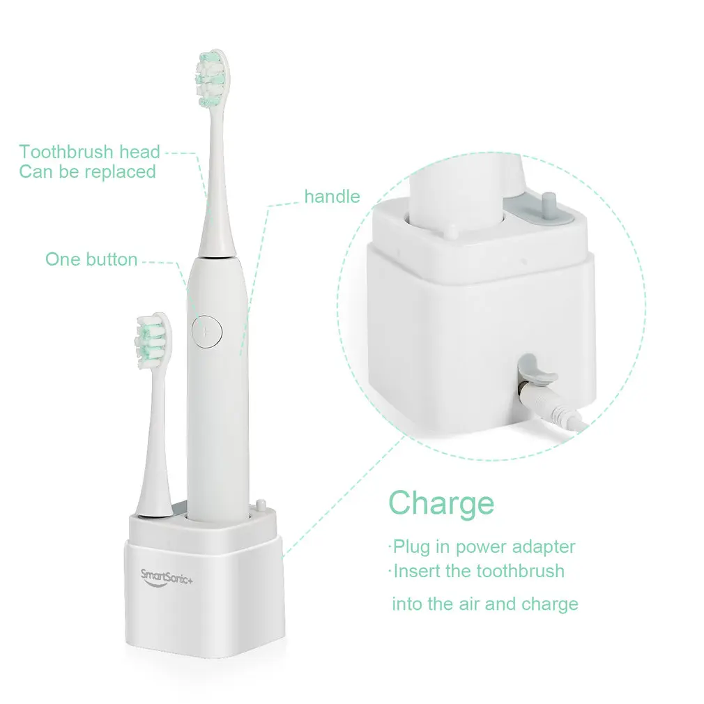 

NEW T9multi-function electric toothbrush sound wave wireless charging top smart chip toothbrush head The best for teeth health