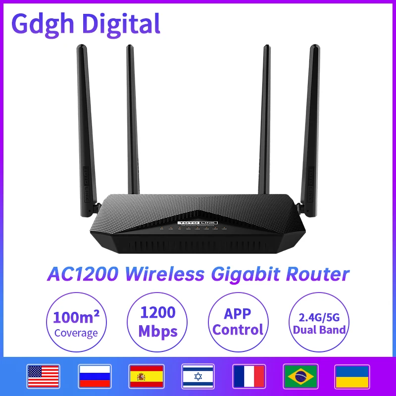 Беспроводной двухдиапазонный гигабитный маршрутизатор TOTOLINK A3002R Wi-Fi 4*4