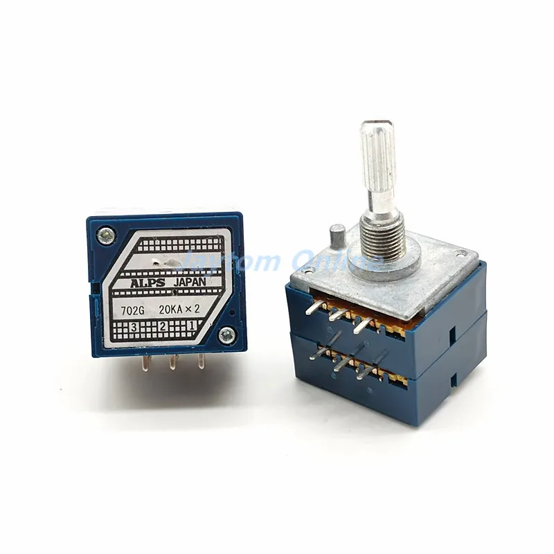 alps potenciometro duplo volume interruptor rotativo eixo de 01