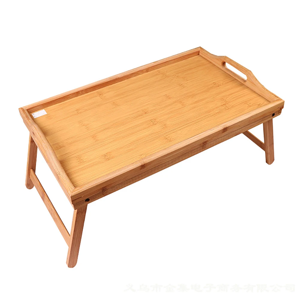 

Serving Foldable Portable Lap Tray Bed Table Reading Drawing Solid Home Multipurpose Kids Breakfast Laptop Desk Wood