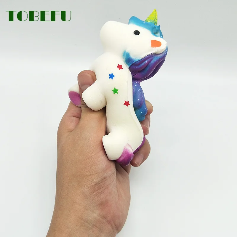 TOBEFU Kawaii Jumbo Единорог Сжимаемый Забавный подарок для детей медленное снятие