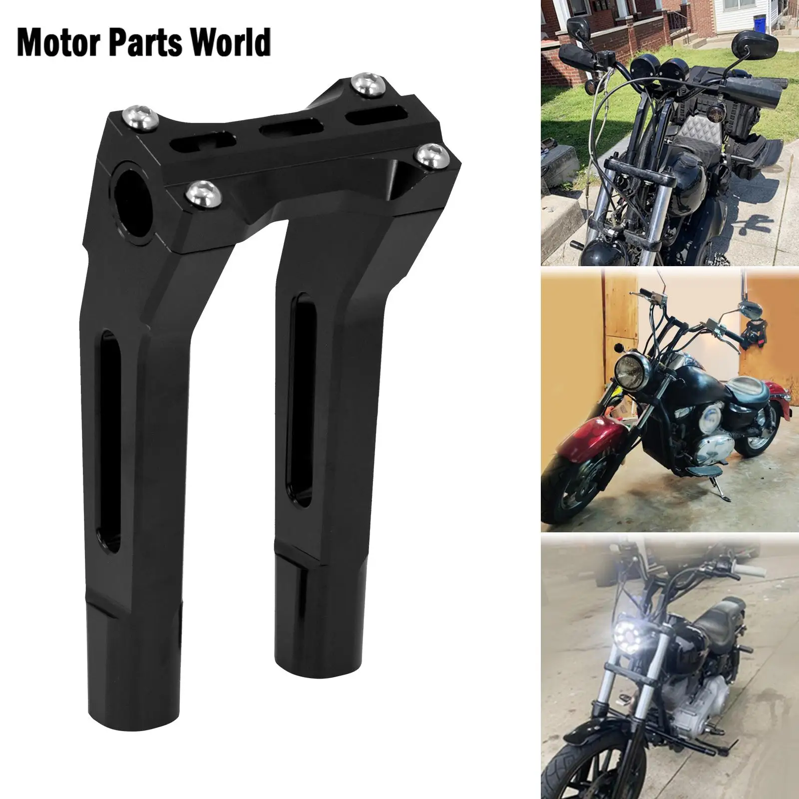 Мотоциклетные черные 10 ''рулевые подъемники с зажимом для Harley Sportster XL883 Touring Road