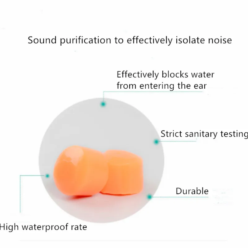 2 шт затычки для ушей плавания силиконовые водонепроницаемые Многоразовые