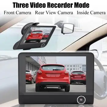 

4 Inch 1080P HD 3 Lens Car DVR Video Driving Recorder Dash Camera Rearview Camera Night Vision car accessories