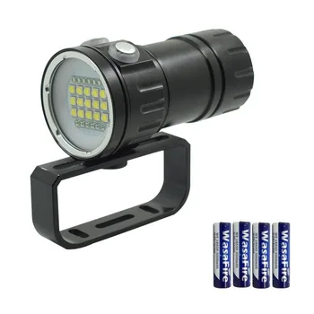 

15*L2 White+6*Red+6*Blue Led Diving Flashlight 7 Modes Dive Lanterna Underwater Photography Light Torch for Camping Exploring