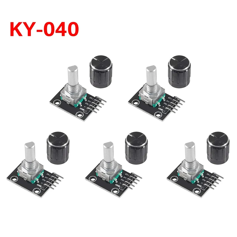 

Aokin 5 шт. для Arduino, модуль поворотного энкодера на 360 градусов, проекционная Плата датчика с кнопкой