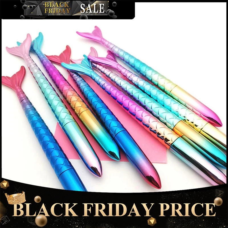 

Colorful Ball Point Pen Cartoon Fish Shape Gradient Tail