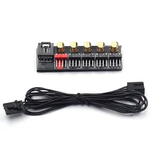 Материнская плата 4Pin Pin хаб pwm вентилятор концентратор компьютерный регулятор температуры шасси контроллер вентилятора