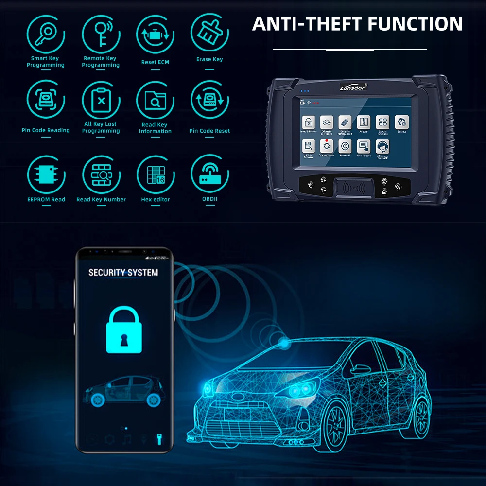 US $692.58 Lonsdor K518S Car Key Programmer Odometer Adjustment Professional KM Change OBD2 Car Diagnostic Tool IMMO Key Programming Tool