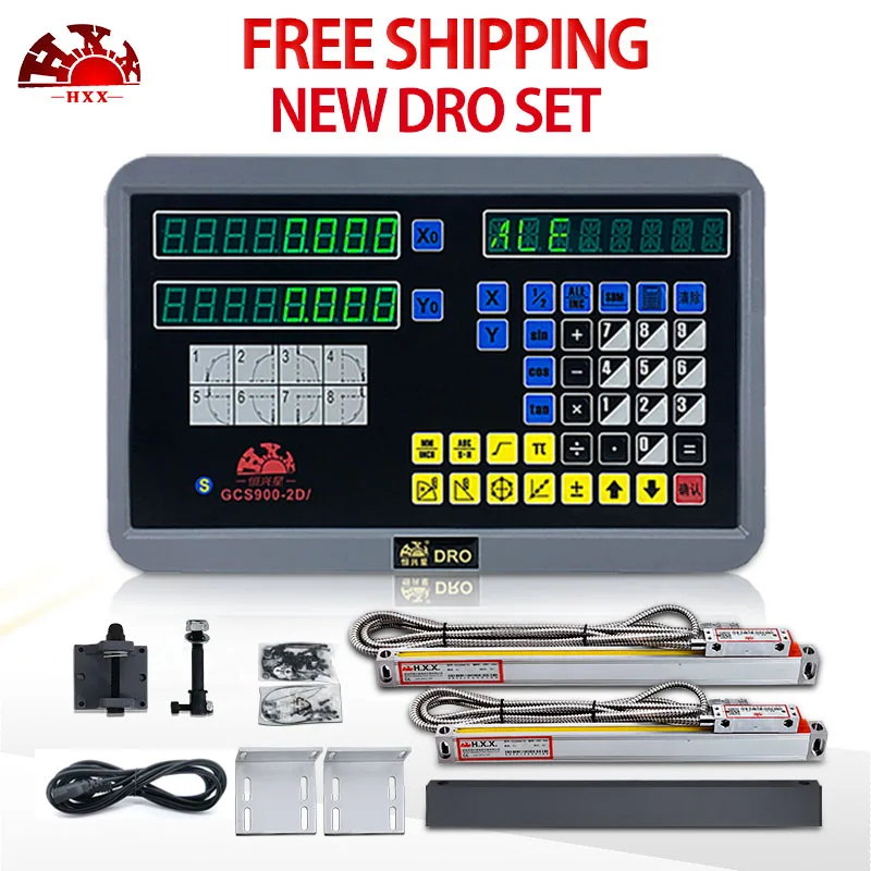 Professional HXX 1um TTL 50-1000mm linear scales new complete 2 axis dro set GCS900-2D |