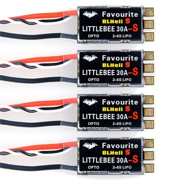 

4pcs Original FVT LITTLEBEE BLlheli-s SPRING 30A ESC 2-6S Supports Mulitshot DSHOT Oneshot42 OneShot125 Multicopter
