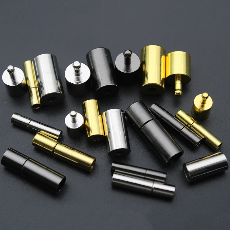 HEALLILY Lot De 100 Embouts En Métal Pour Cordon En Cuir Et Fabrication De Bijoux Avec Trous De 2 Mm