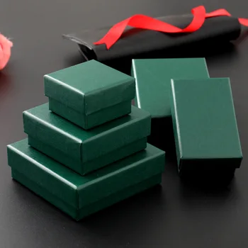

C Blackish Green Necklace Ring Ear Stud Jewelry Box Gift Gift Box