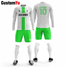 Футбольная Джерси, дизайн на заказ, Футбольная форма с длинным рукавом, тренировочный костюм с сублимационной печатью, Футбольная Одежда