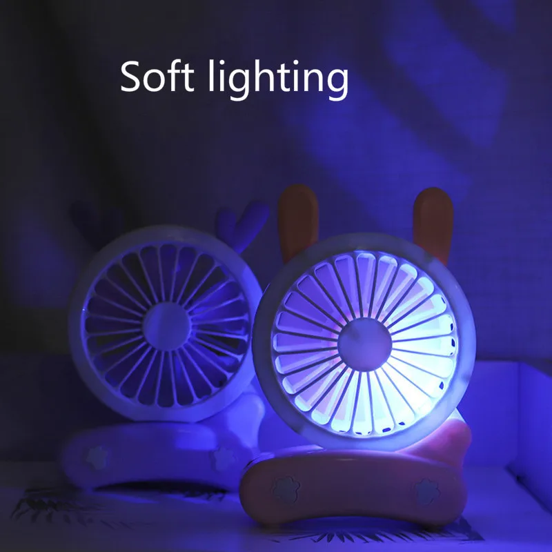 Mini Hold Fans Cartoon Fans Children Hold Portable Usb Charge Fans Mini Small Desk Fans Charge Suitable For Student Dormitory