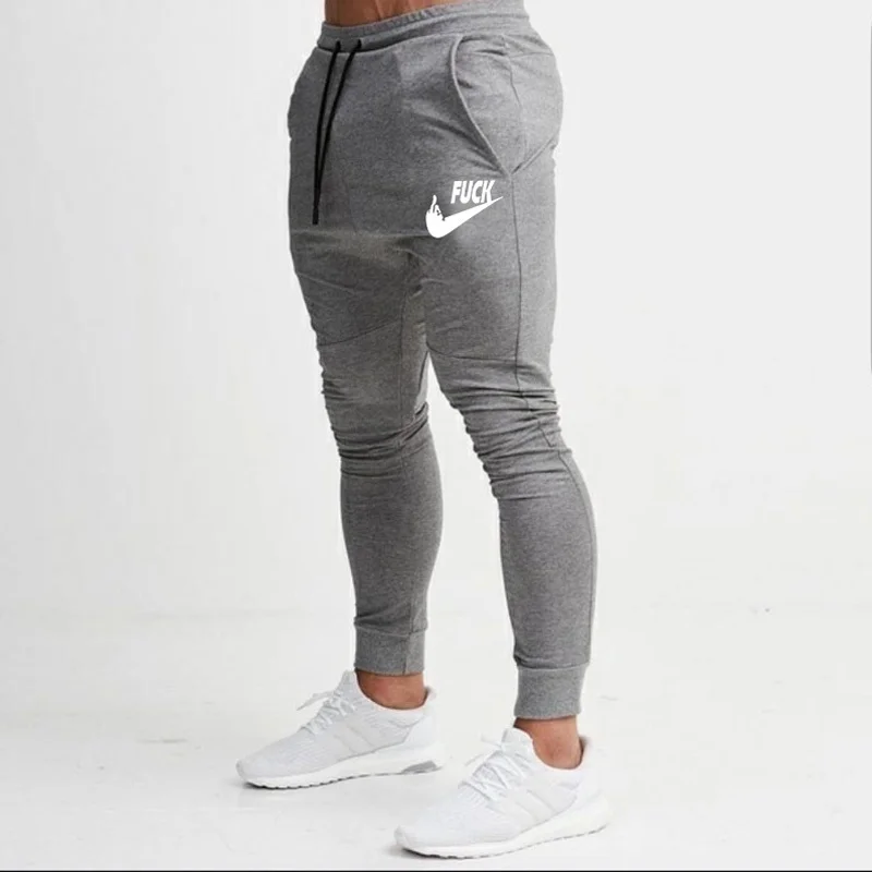 Vogue Nice New Men Joggers Brand Trousers Casual Pants Sweatpants Men Gym Muscle Cotton Fitness Workout Hip-hop Elastic Pants