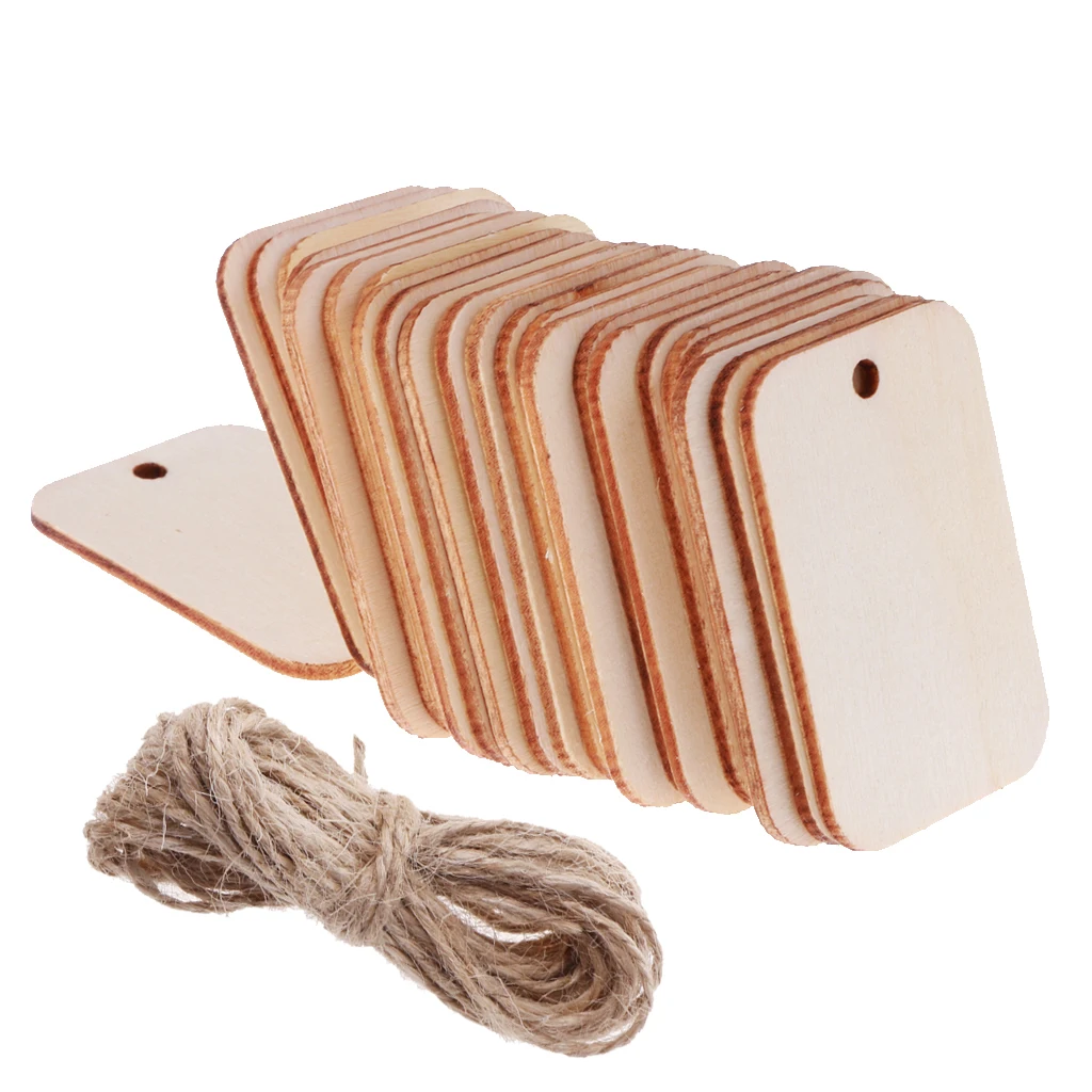 25x Wood Gift Tags Blank Wooden Tags For Wedding Decoration DIY Craft Card Making Embellishments Scrap Booking Decoupage Sign