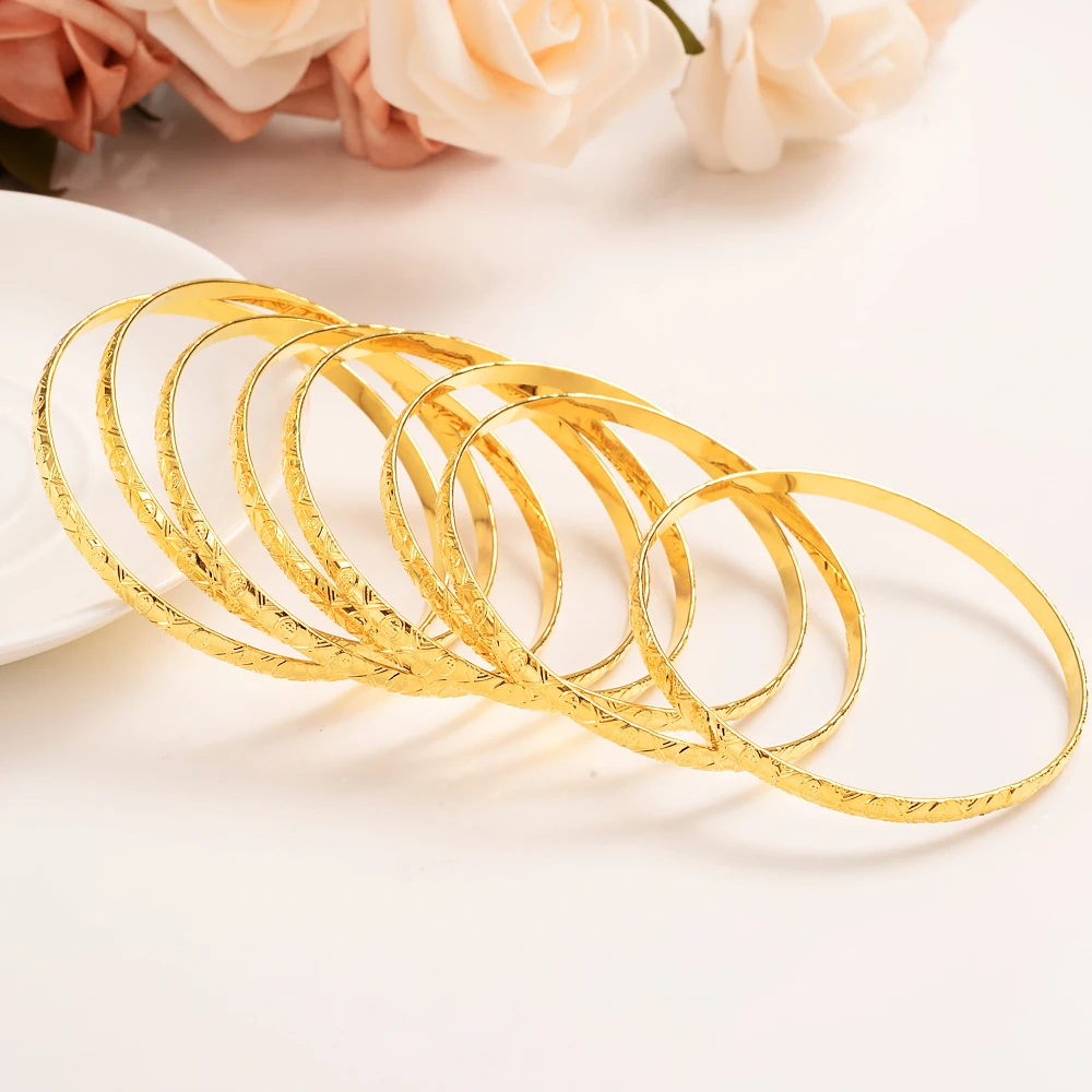 Fashion Exquisite Gold Bangle Color Protection Multiple Styles For Women Girls Jewelry Gifts 5