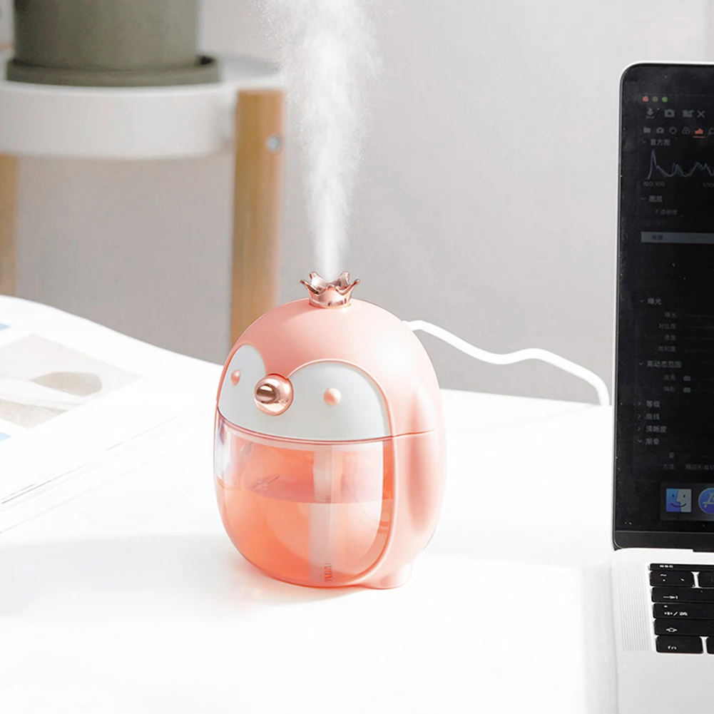Корона Пингвин USB увлажнитель воздуха эфирные масла диффузор с Светодиодный Ночник светильник для дома автомобиля распылитель