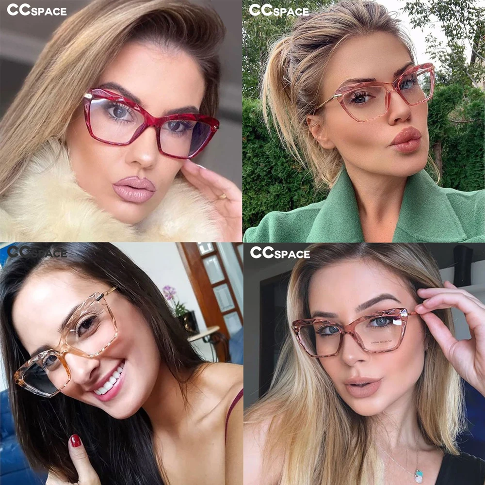 45591 Fashion Square Glasses Frames Women Optical Computer Glasses