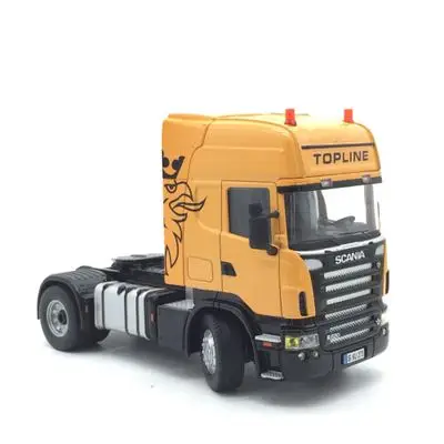 Цвет: желтый 1:32 модель автомобиля для Scania тяжелый Бортовой Грузовик Трейлер сплав игрушка модель автомобиля длина 61 см - Цвет: Цвет: желтый