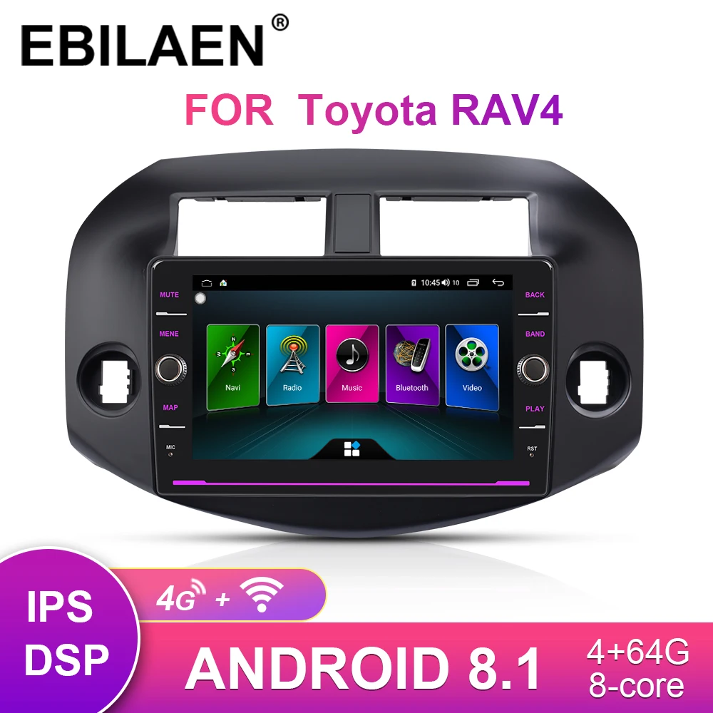 Car DVD GPS Multimedia player For Toyota RAV4 RAV 4 2007-2010 2DIn Android 8.1 Auto Radio Cassette Player Navigation RDS Video