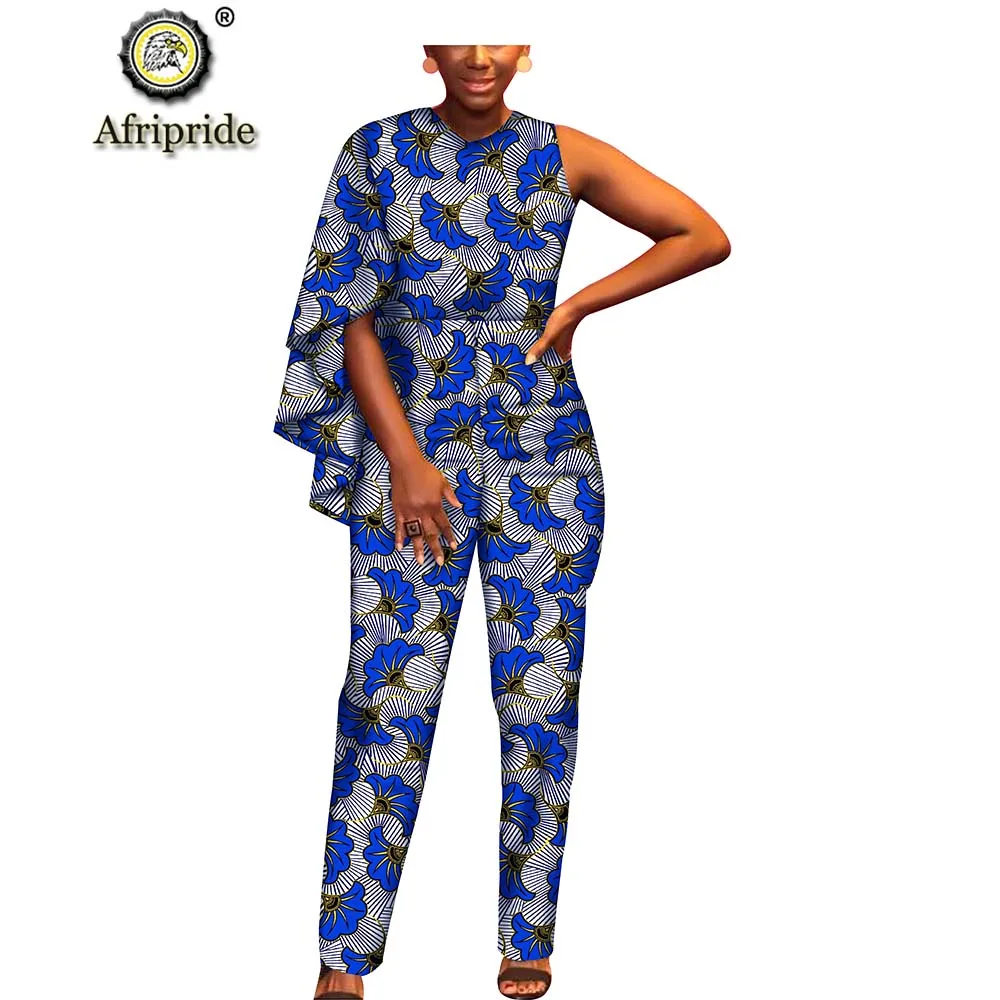 Африканские Комбинезоны для женщин AFRIPRIDE dashiki bazin riche из чистого хлопка Анкара печать частная одежда S1829003 - Цвет: 497