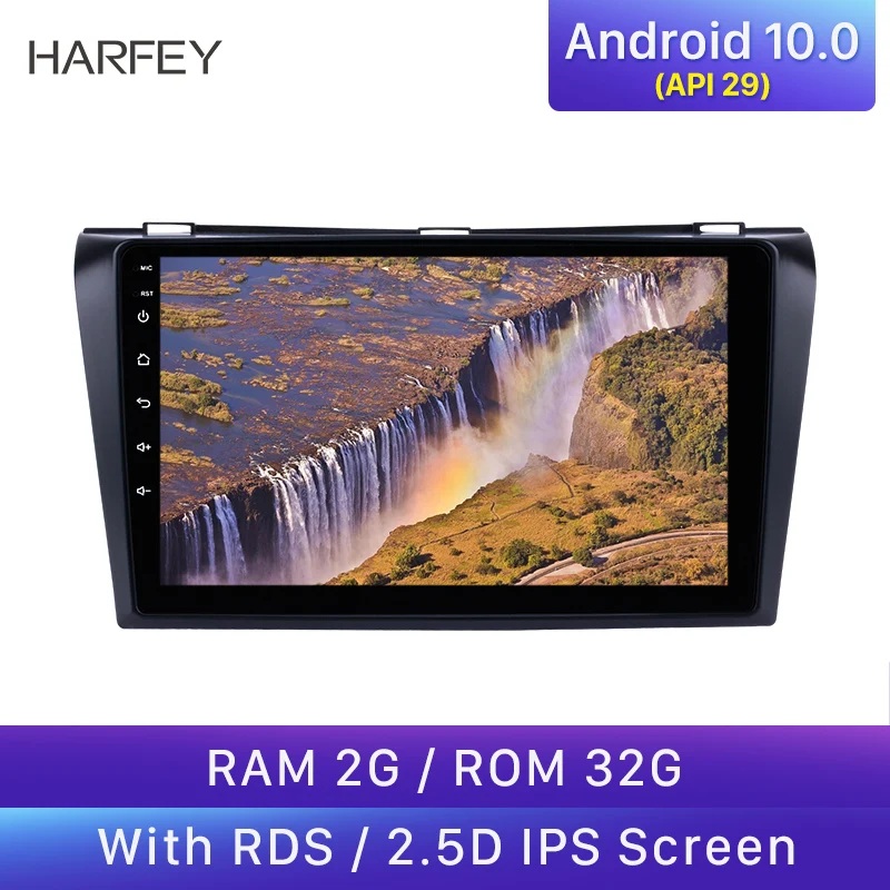 

Harfey Android 8.1/9.0/10.0 Touchscreen GPS Navi 9 inch Car Multimedia Player for 2004-2009 Mazda 3 Autoradio Stereo Audio