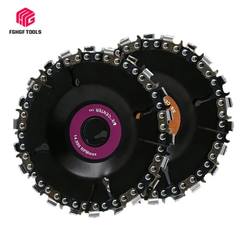 

4 Inch Black Disc Grinding Chain Wheel Angle Grinder Sprocket Wood Carving Plate Woodworking Saw Blade Cutting Mill Tray Wheel