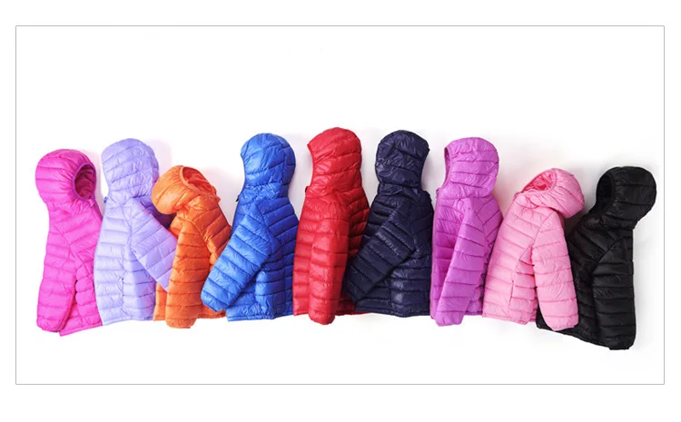 Kids Hooded Down Jacket - Warm Autumn Winter Coat for Boys and Girls
