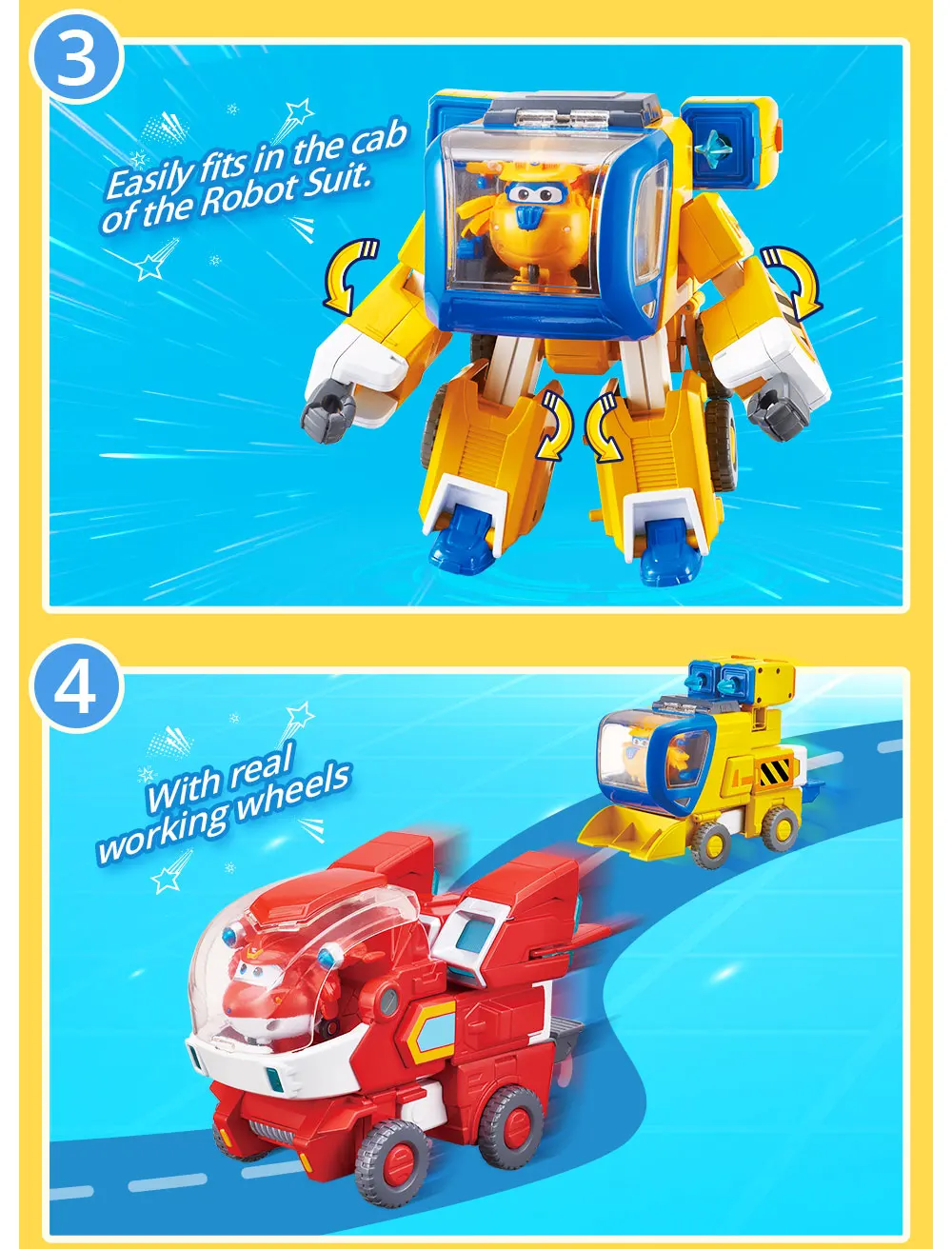 Donnie, brinquedos transformadores para crianças, Super Wings