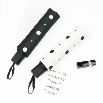 

Fashion Umbrella Wave Dot Pattern Vinyl Sunscreen Umbrella Rain and Rain Dual-use Folding Sunshade Men and Women Sun Umbrella