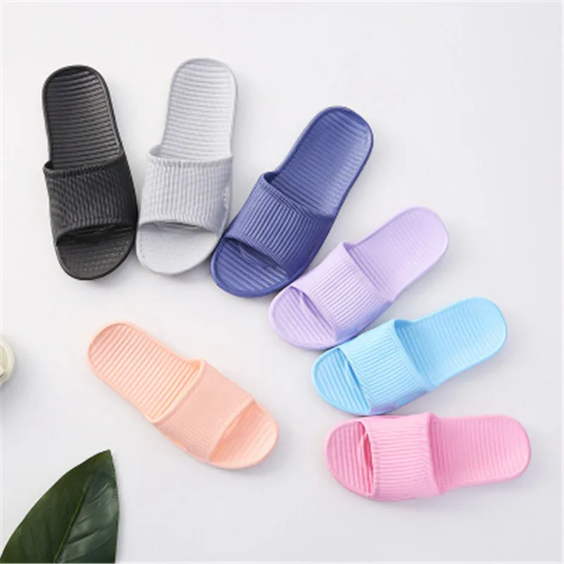 New men and women indoor floor flat shoes summer non-slip slippers bathroom household slippers women slippers comfortable