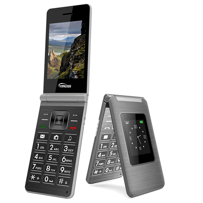 2020 GSM телефон раскладушка YINGTAI T39 с двумя SIM картами двойной экран большая