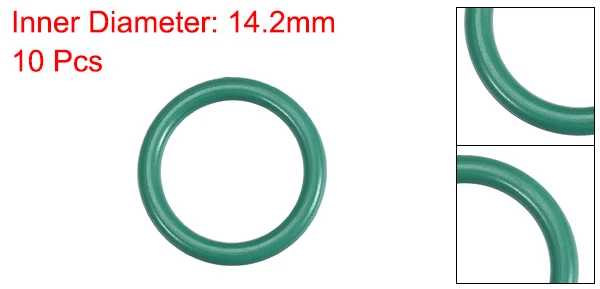 Uxcell 10 шт. фторкаучуковые уплотнительные кольца уплотнительная прокладка зеленый предотвращает протечки в сантехнике гидравлического пневматического ремонта