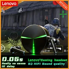 Lenovo GM1 Gaming Earphones with Mic Bluetooth Gamer Headphones 60ms Low Latency TWS Gaming Earbuds Headset for PUBG Stereo