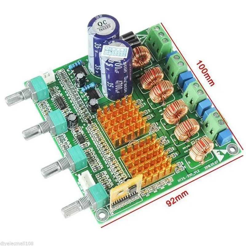 

Bluetooth 4.0 Digital 2.1 Class D HIFI Power Amplifier Board 3CH Super Bass Ampl