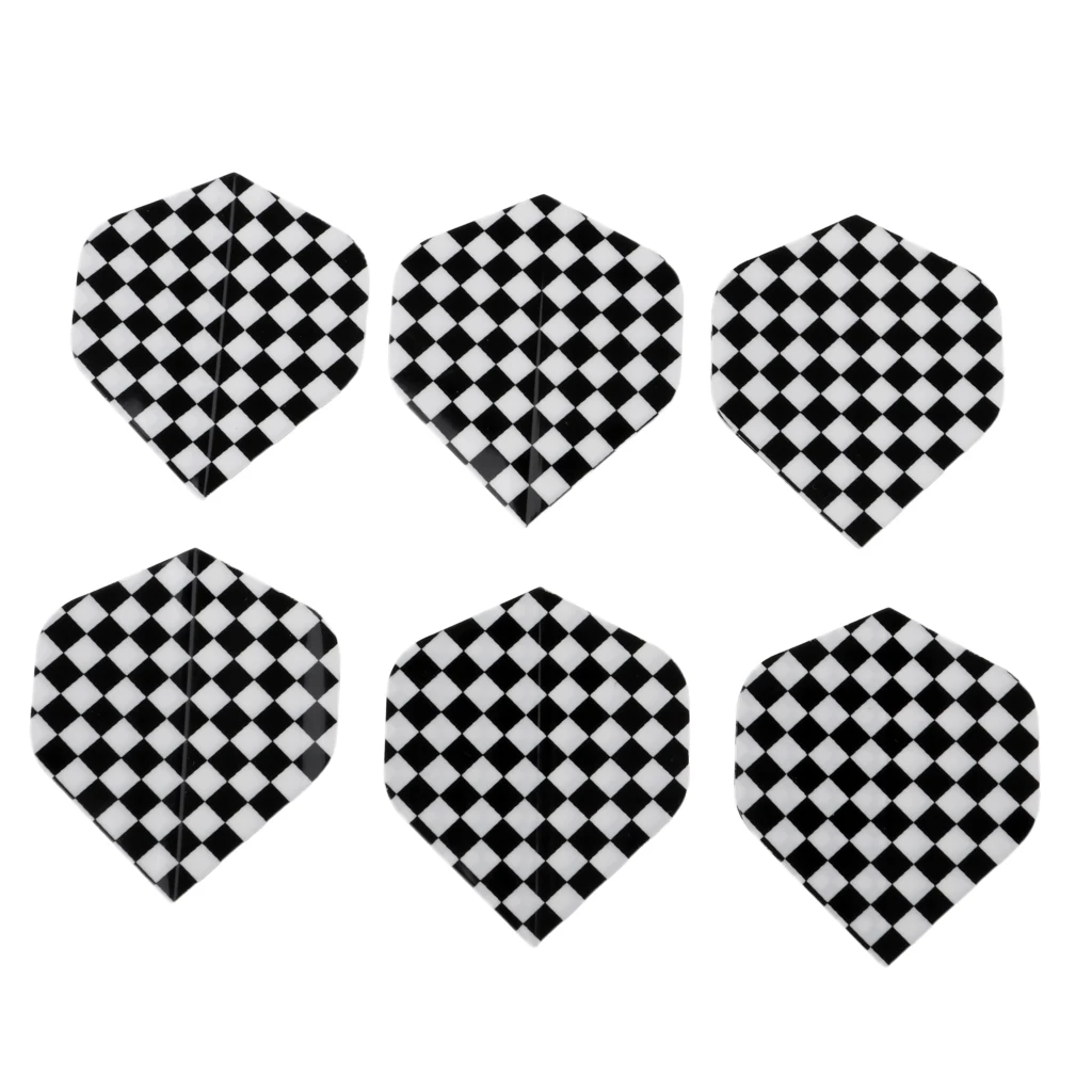 6Pcs Standard Shape Dart Flights Tail Accessories Professional Premium PVC Equipment Supplies For Dart Games